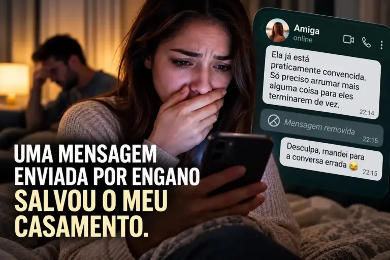 Mulher descobre mensagem enviada por engano pela melhor amiga que revela uma armação para acabar com seu casamento